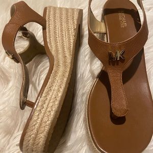 Michael Kors - wedge sandals- brown: Like new, only worn a few times. Size 8